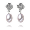 Fancy Fashion White Pearl Earrings AAA Drop 8-9mm Beautiful Pearl Earring